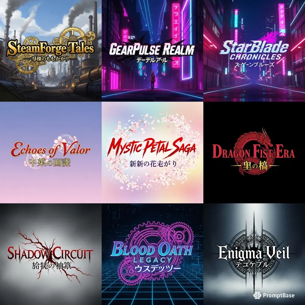 Anime Odyssey Typography Logos