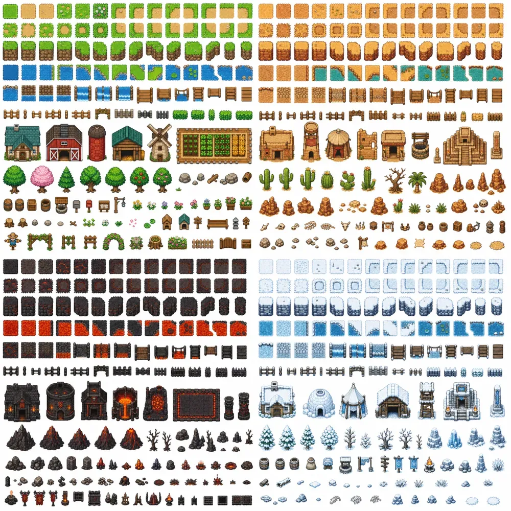 16bit RPG Terrain Tileset Generator