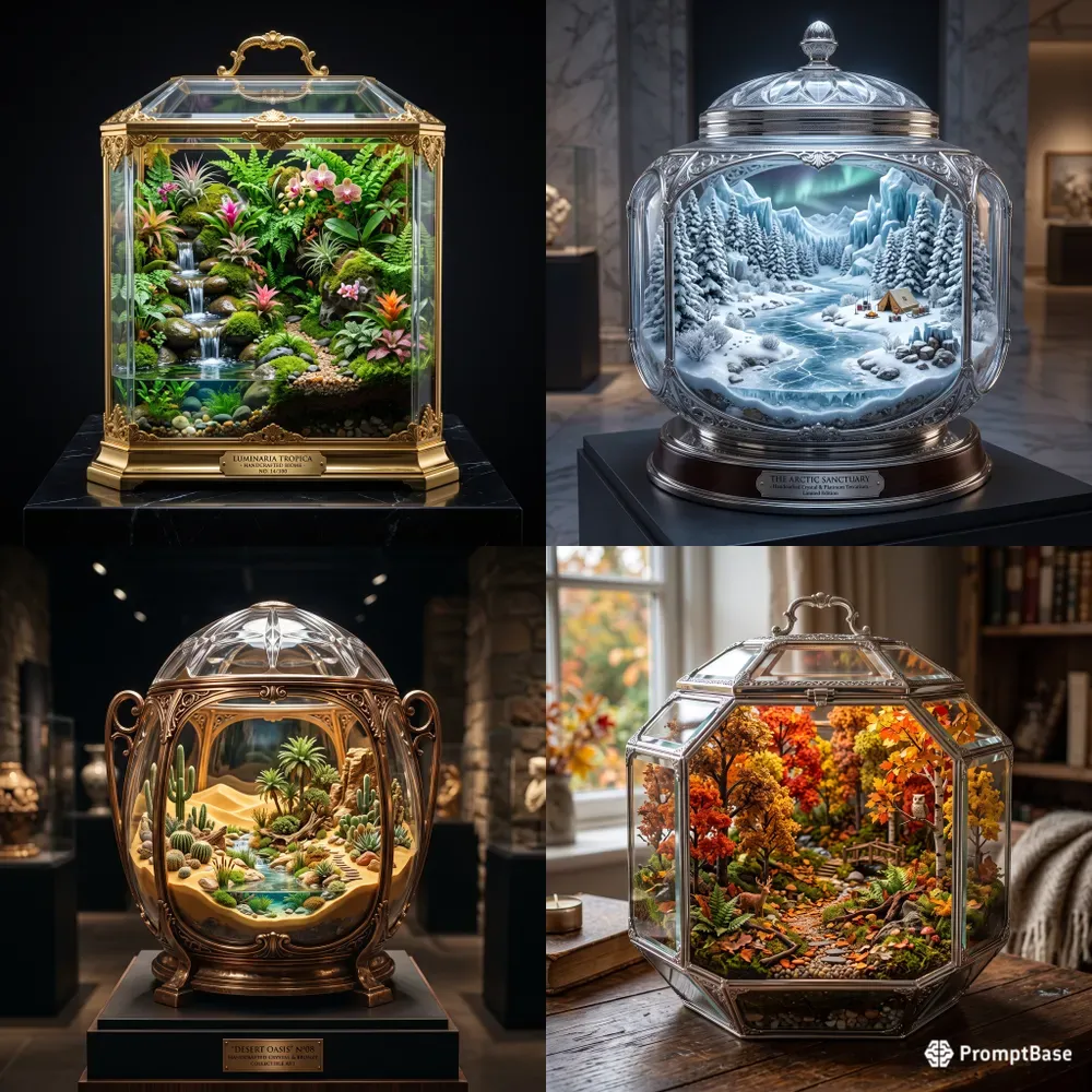Luxury Botanical Glass Terrarium Creators