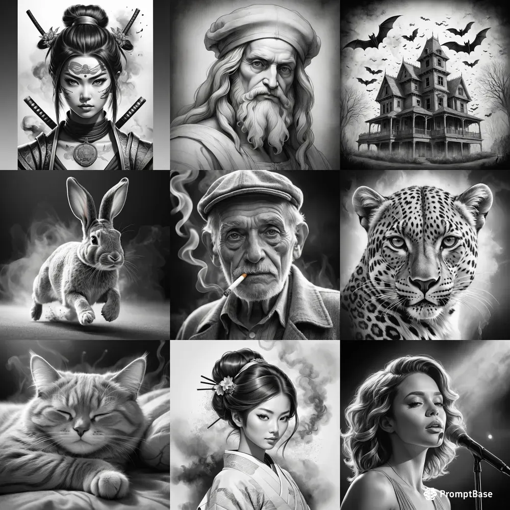 Black And White Pencil Strokes