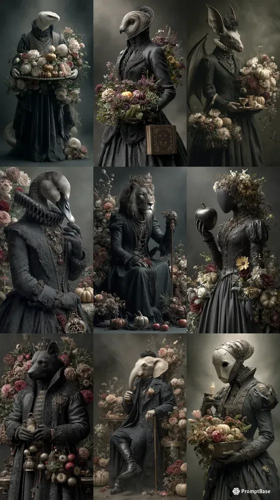 Surreal Victorian Animals Art