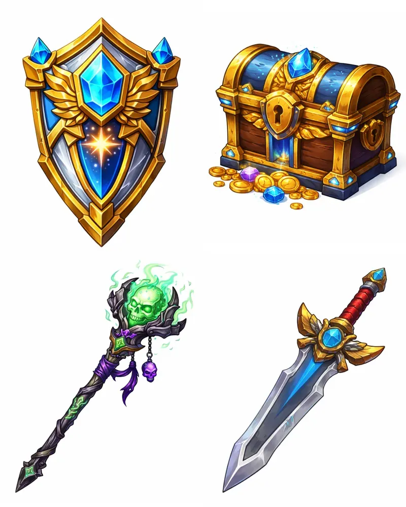 Fantasy RPG Handpainted Item Assets