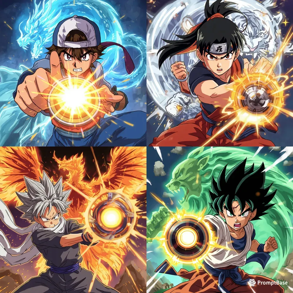 Retro 2000s Anime Battle Characters