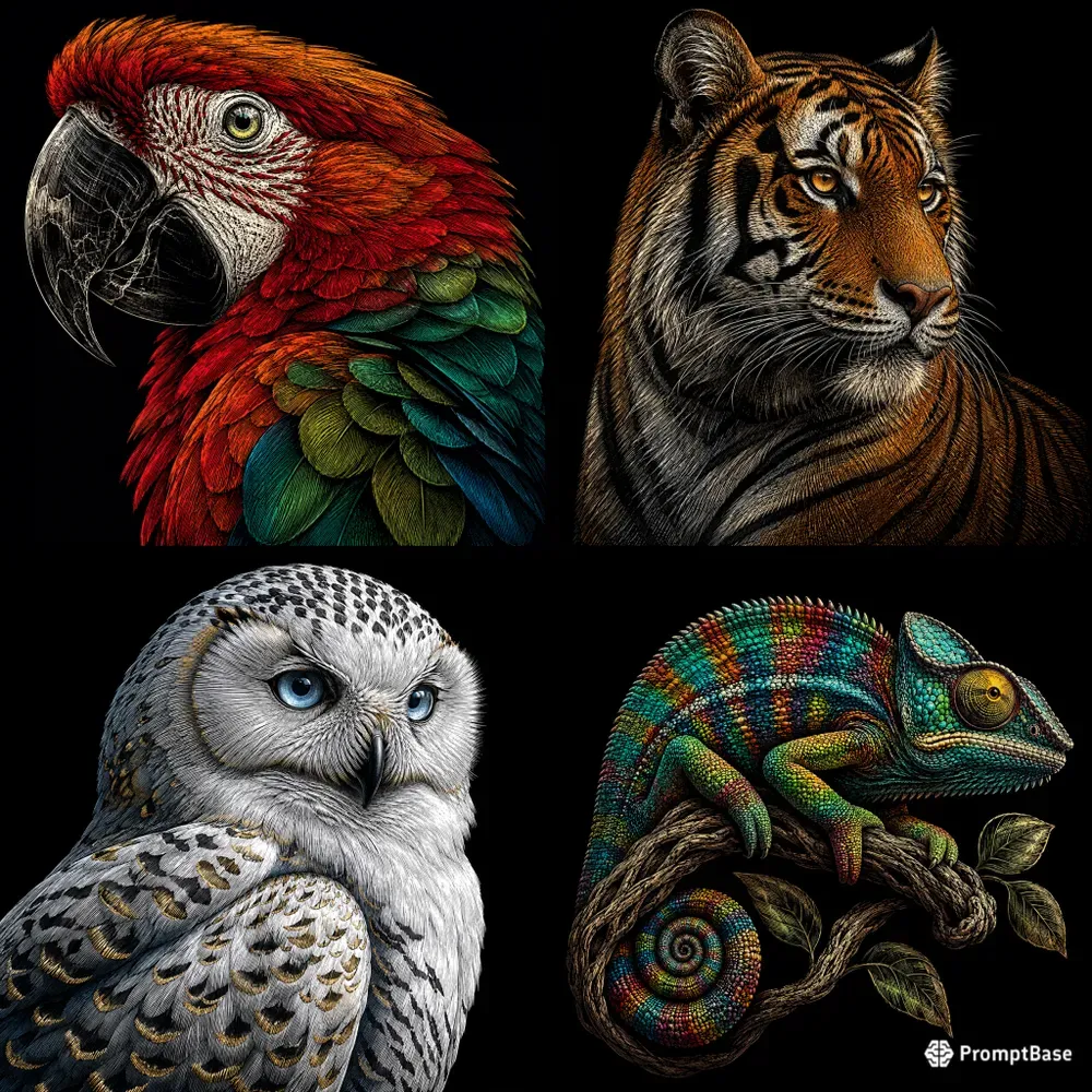 Scratchboard Wildlife Art