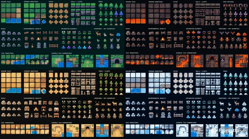 8bit RPG World Tileset Generator
