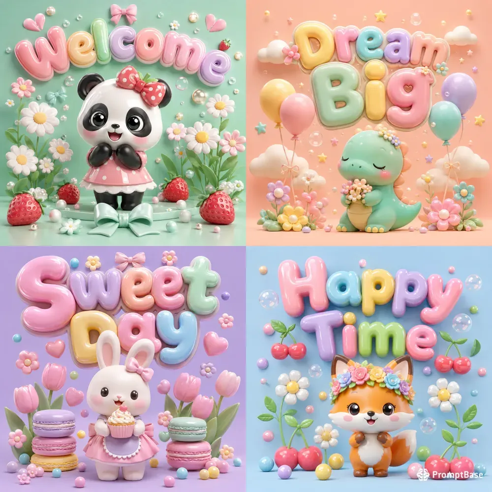 Cute Kawaii Character Displays