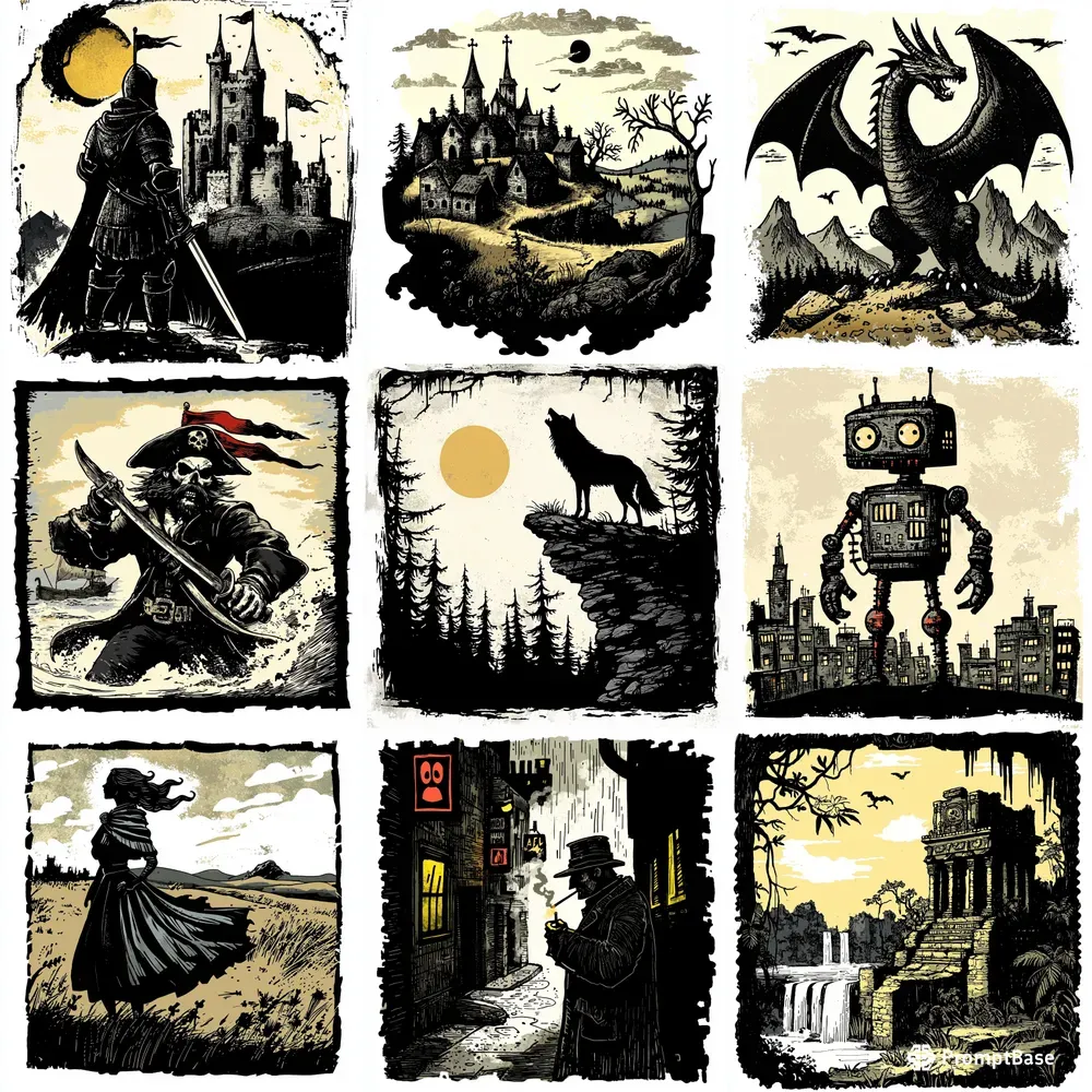 Vintage Ink Illustrations