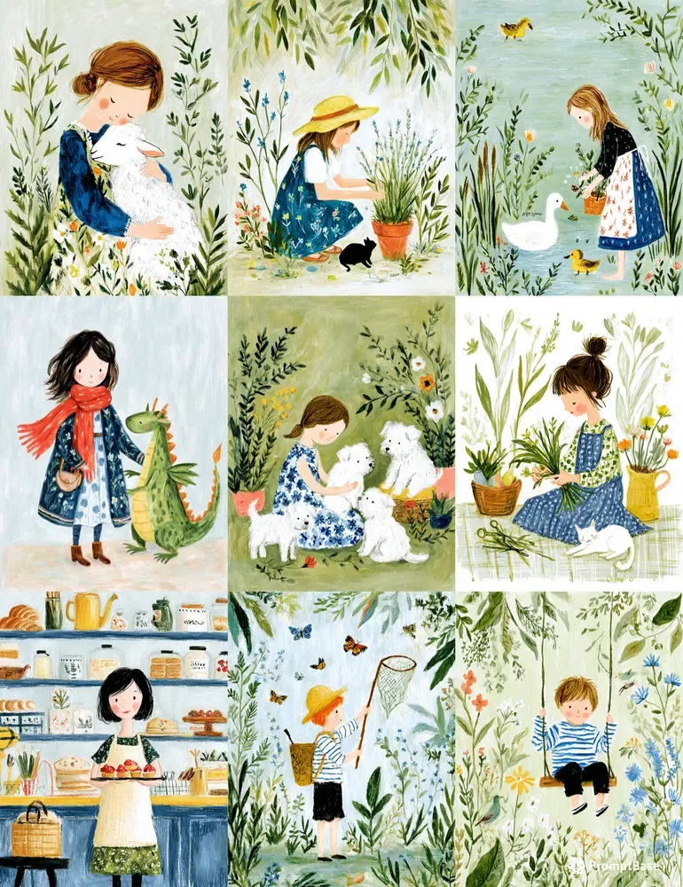 Elegant Simple Storybook Illustrations