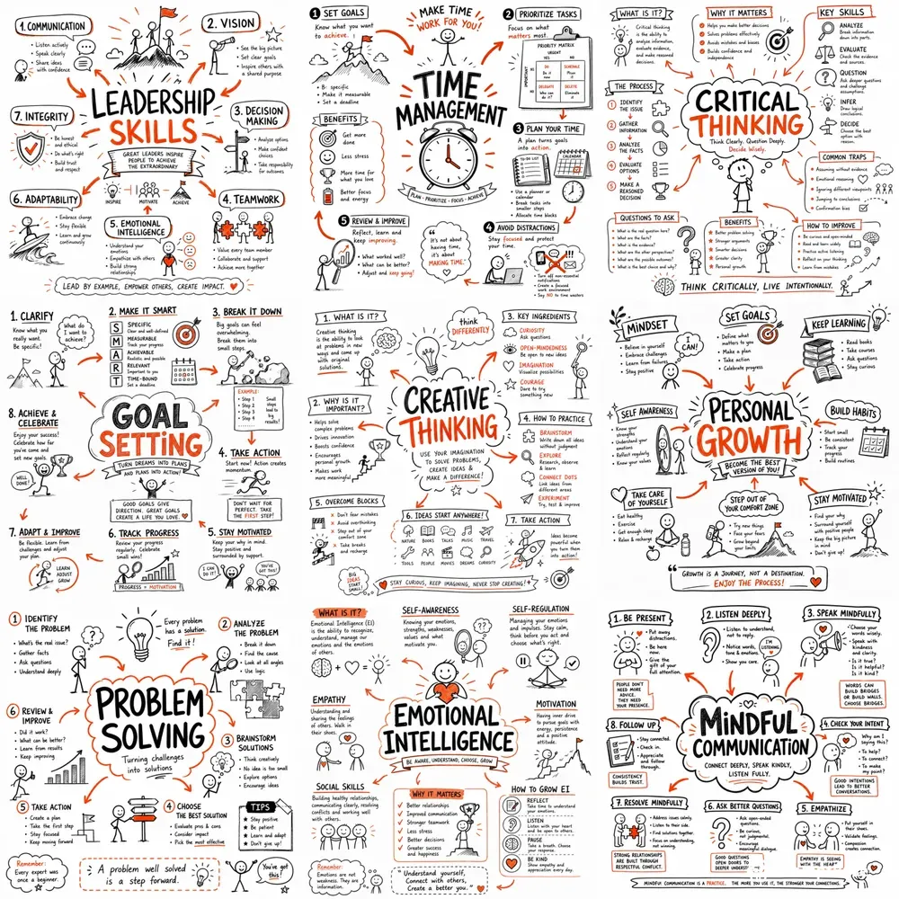 Handdrawn Sketchnote Infographic Packs