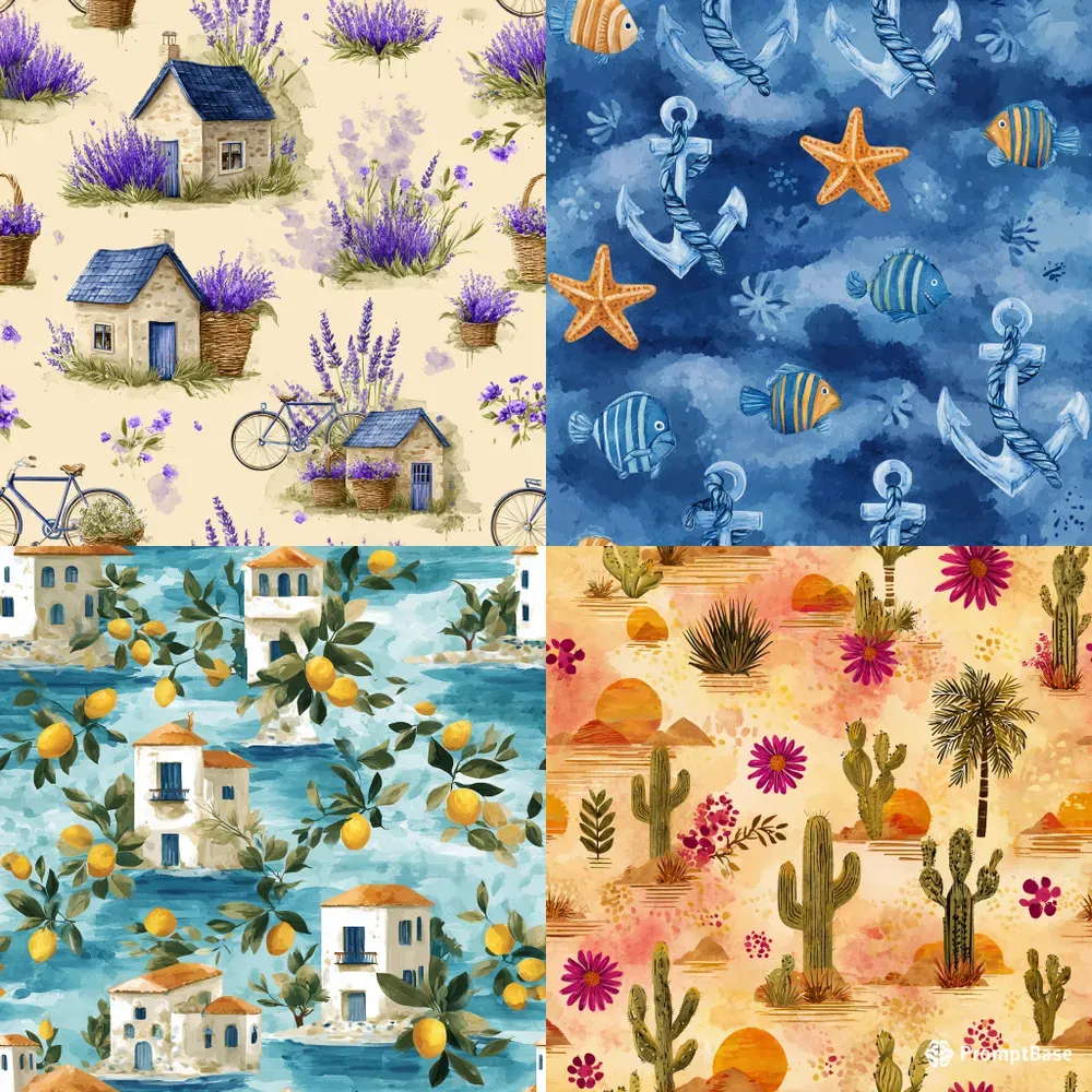Watercolor Seamless Patterns