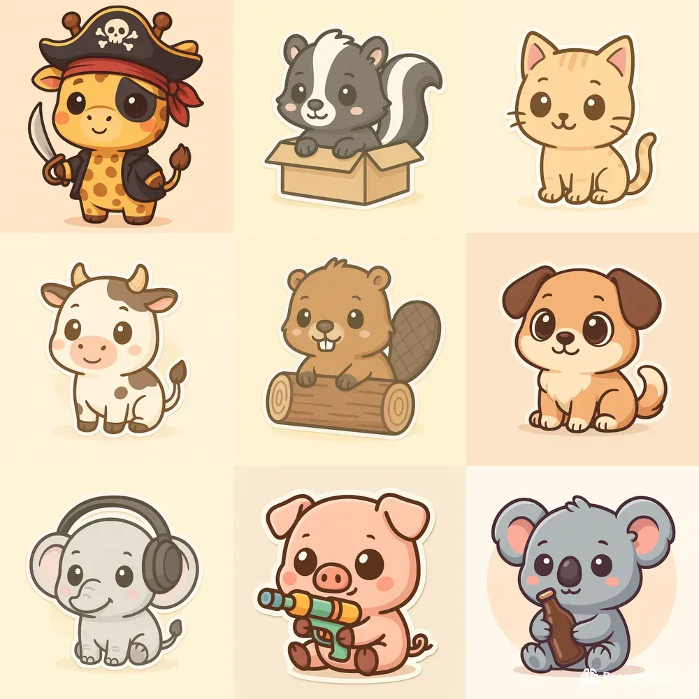 Cute Cartoon Sticker Packs