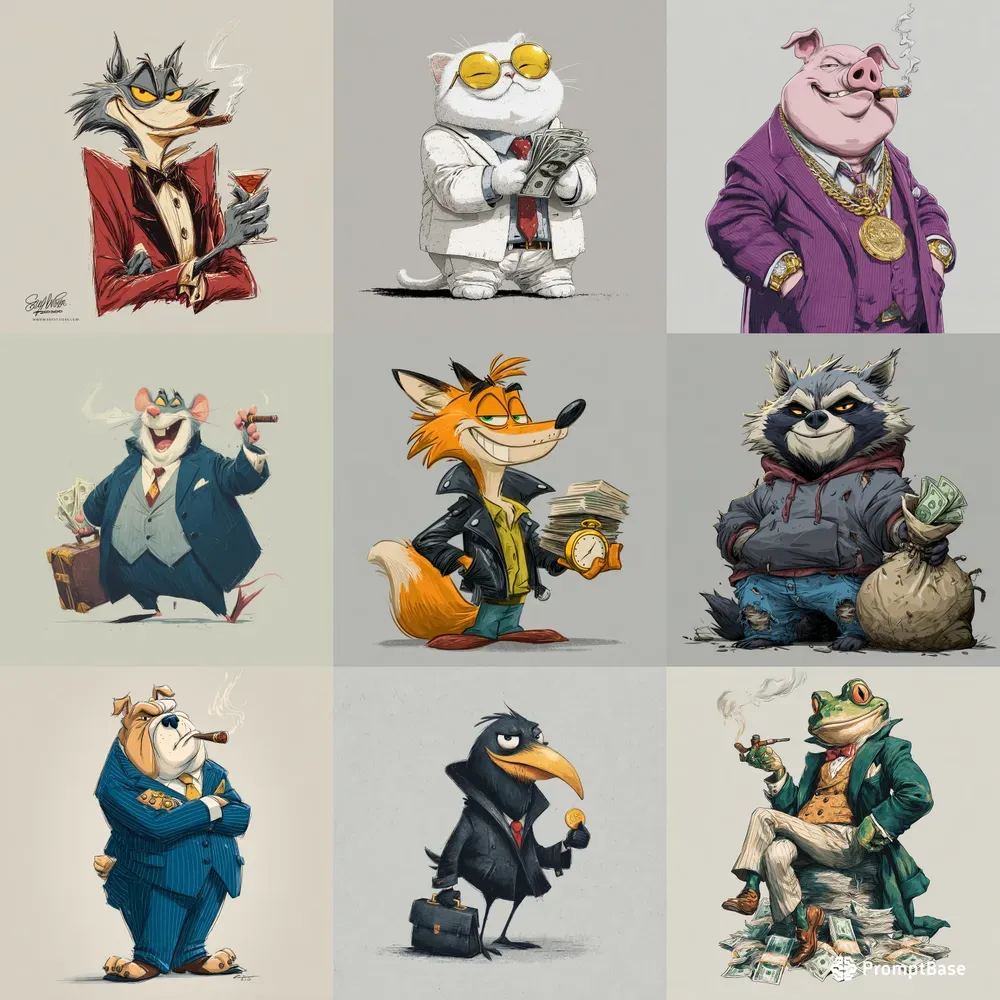 Greedy Animal Tycoons Comic Sets