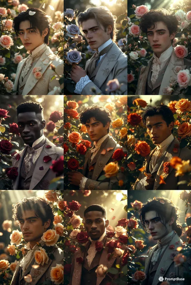 Ethereal Victorian Rose Gentlemen