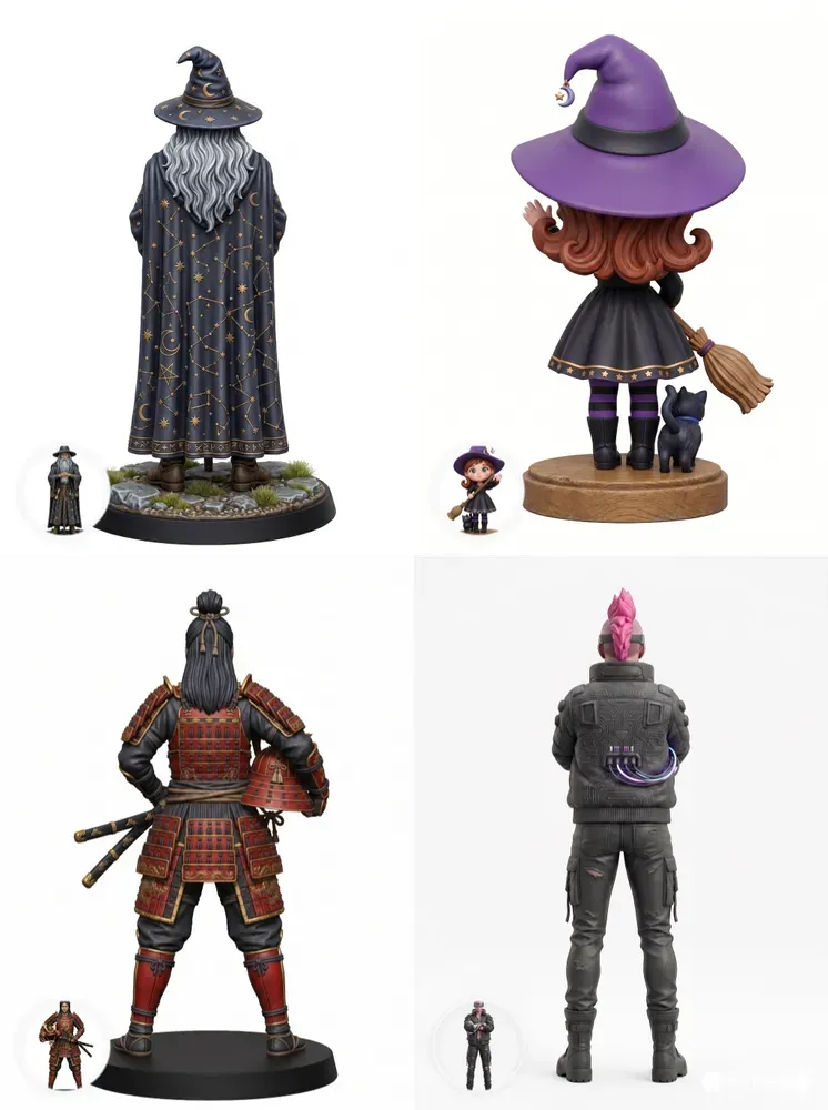 Backview Character Model Reproductions