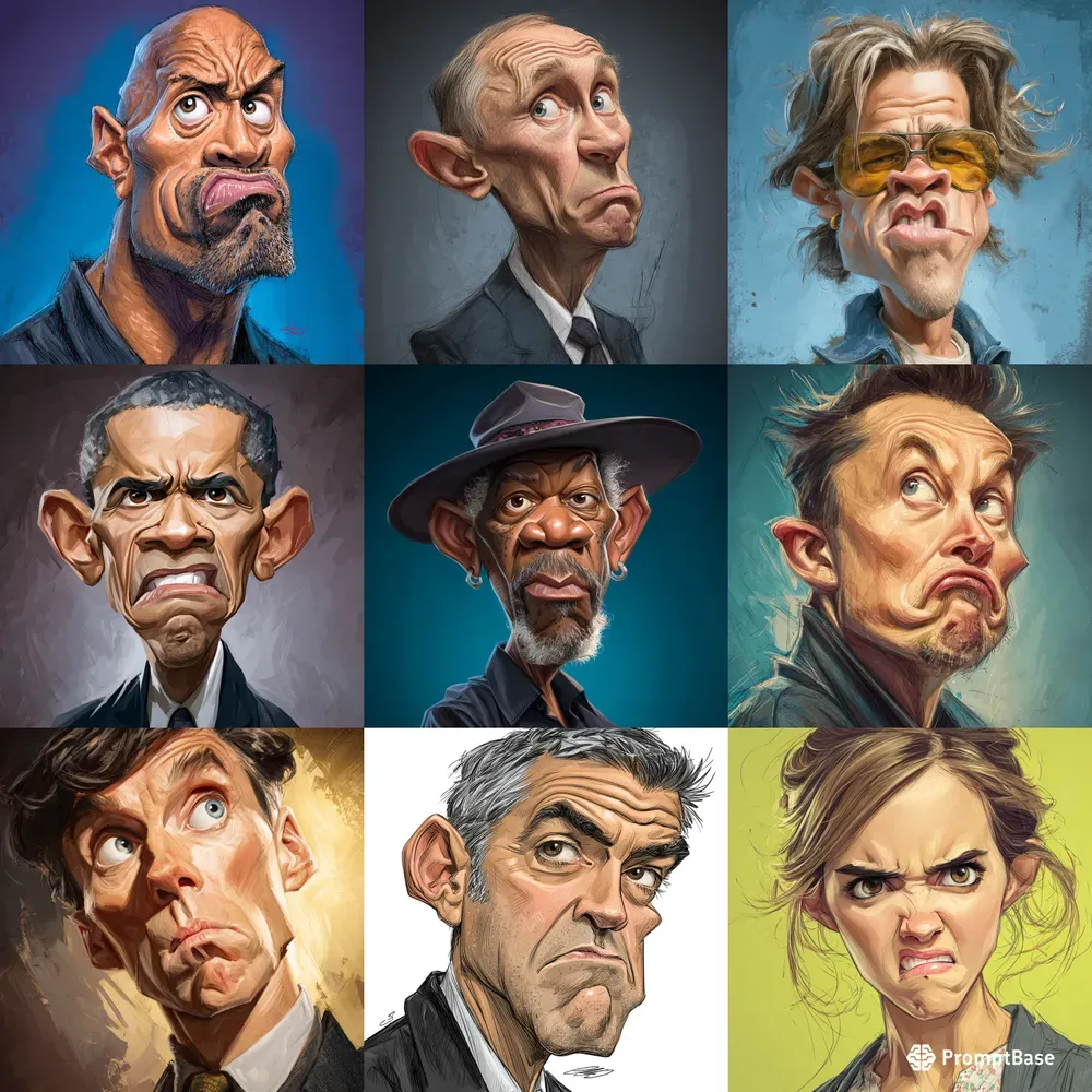 Caricatures Funny Super Exaggerated