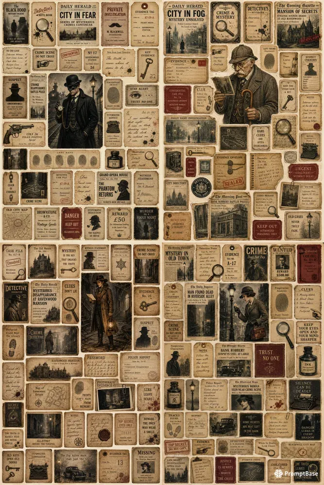 Vintage Mystery Crime Ephemera
