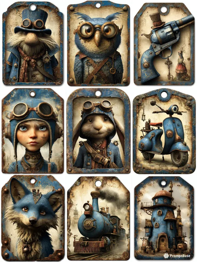Steampunk Clockwork Product Tags