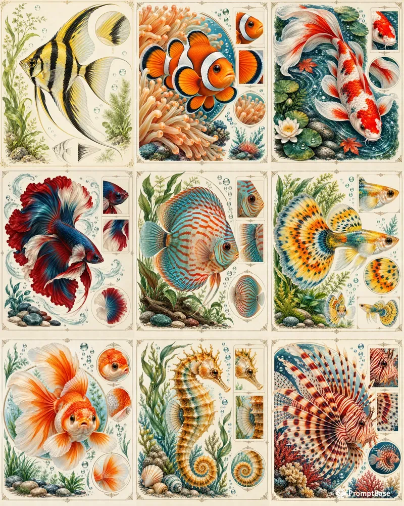 Decorative Aquarium Fish Plates