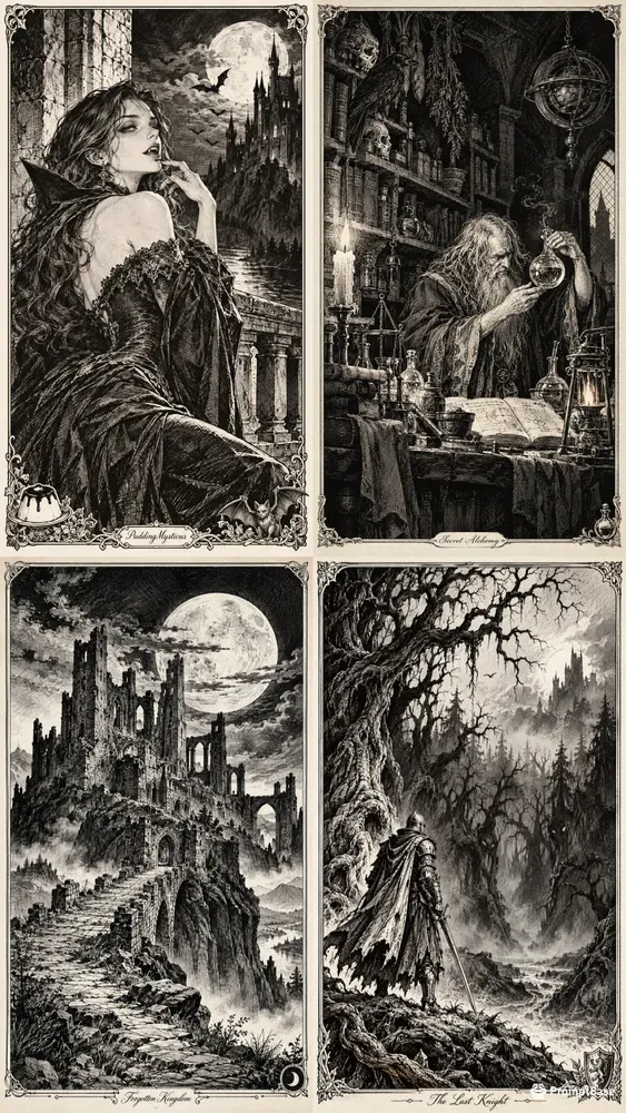 The Vintage Gamebook Illust Artframes