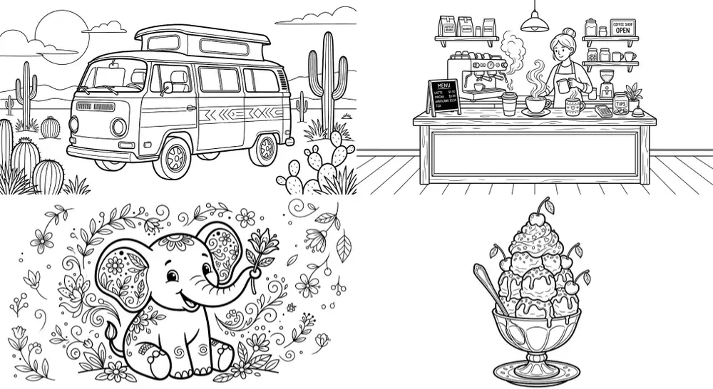 Premium KDP Coloring Book Page Generator