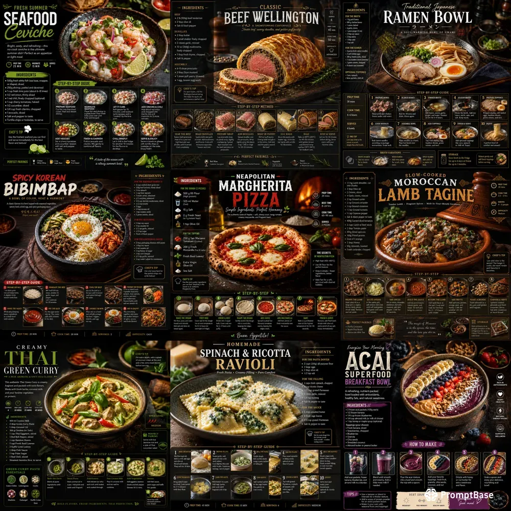 Professional Recipe Infographics
