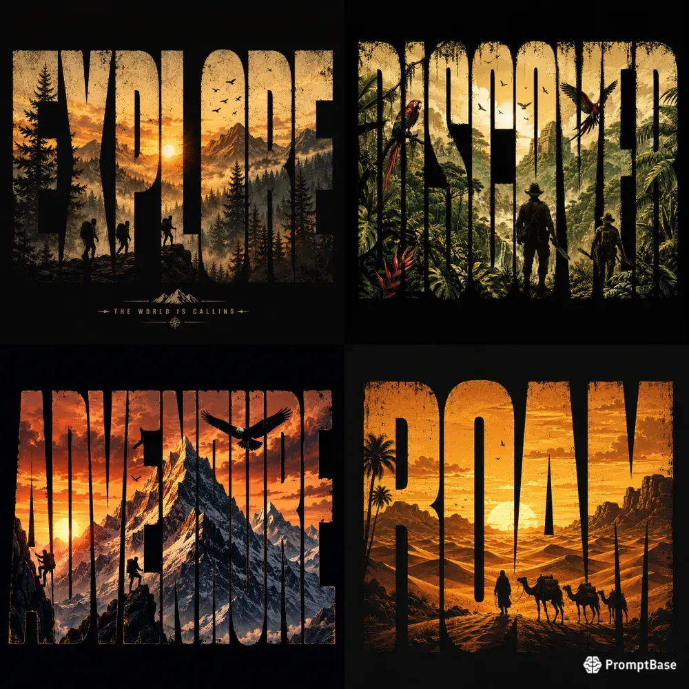 Bold Nature Typography Art
