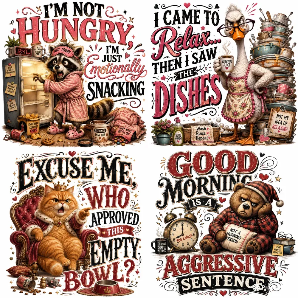 Funny Vintage Animal Humors