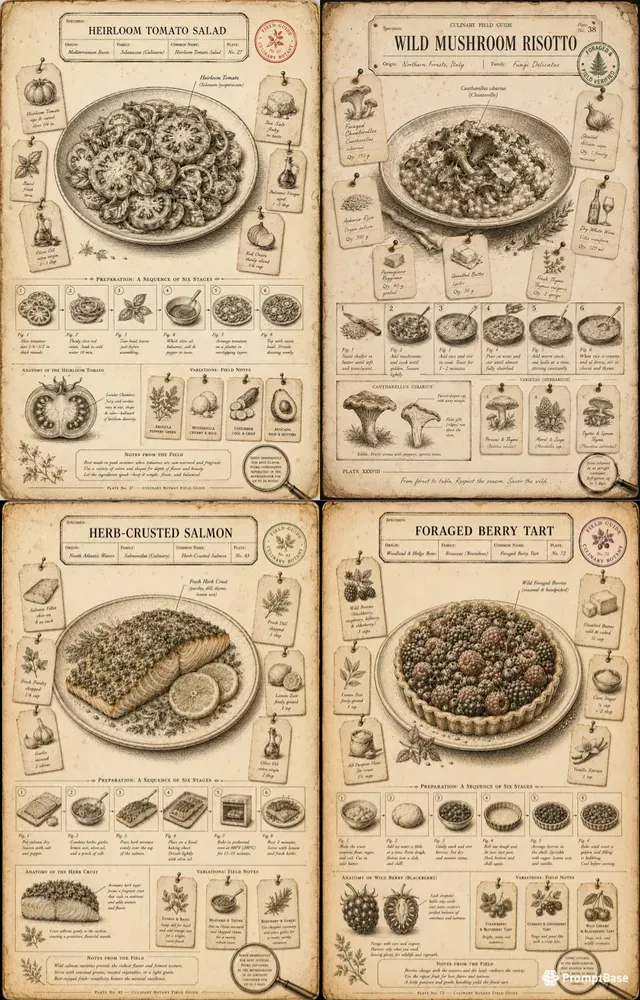Botanical Recipe Infographic Generator