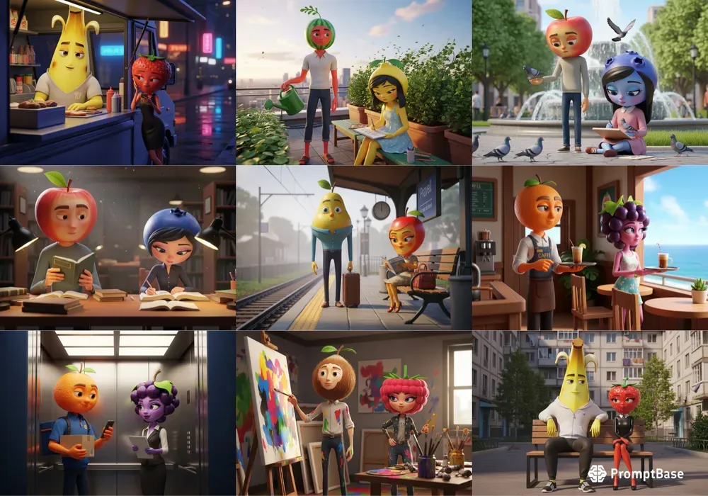 Anthro Fruit Scenes