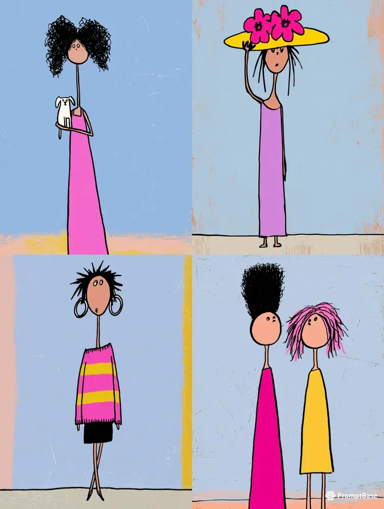 Quirky Elongated Characters
