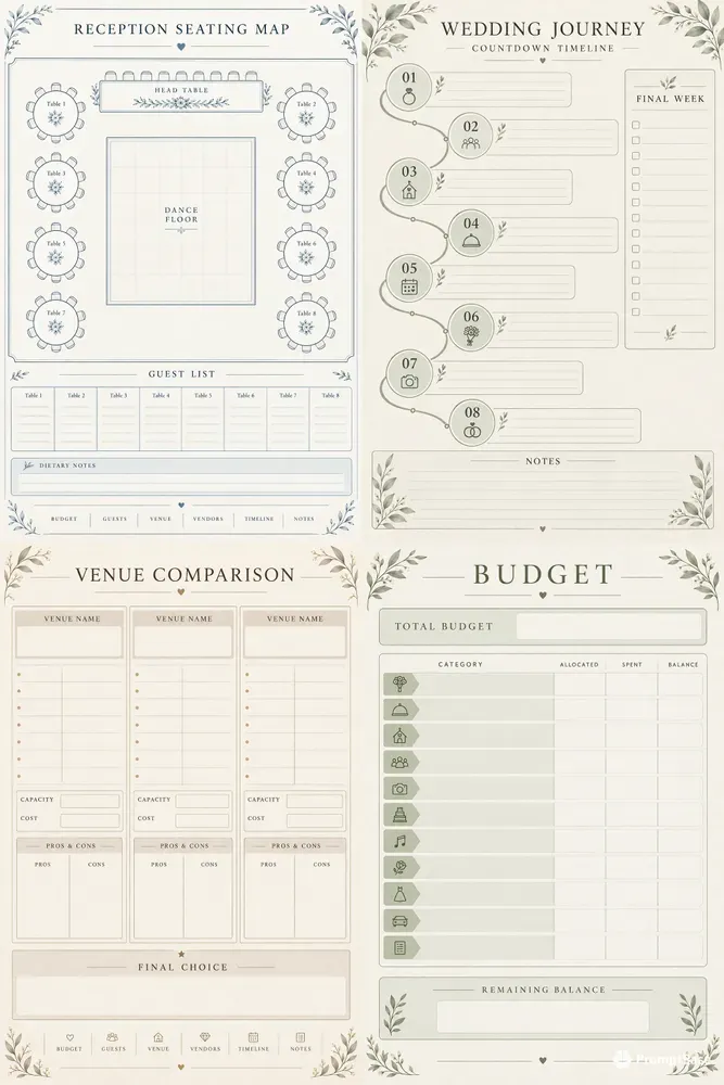 Wedding Planning Journal Templates