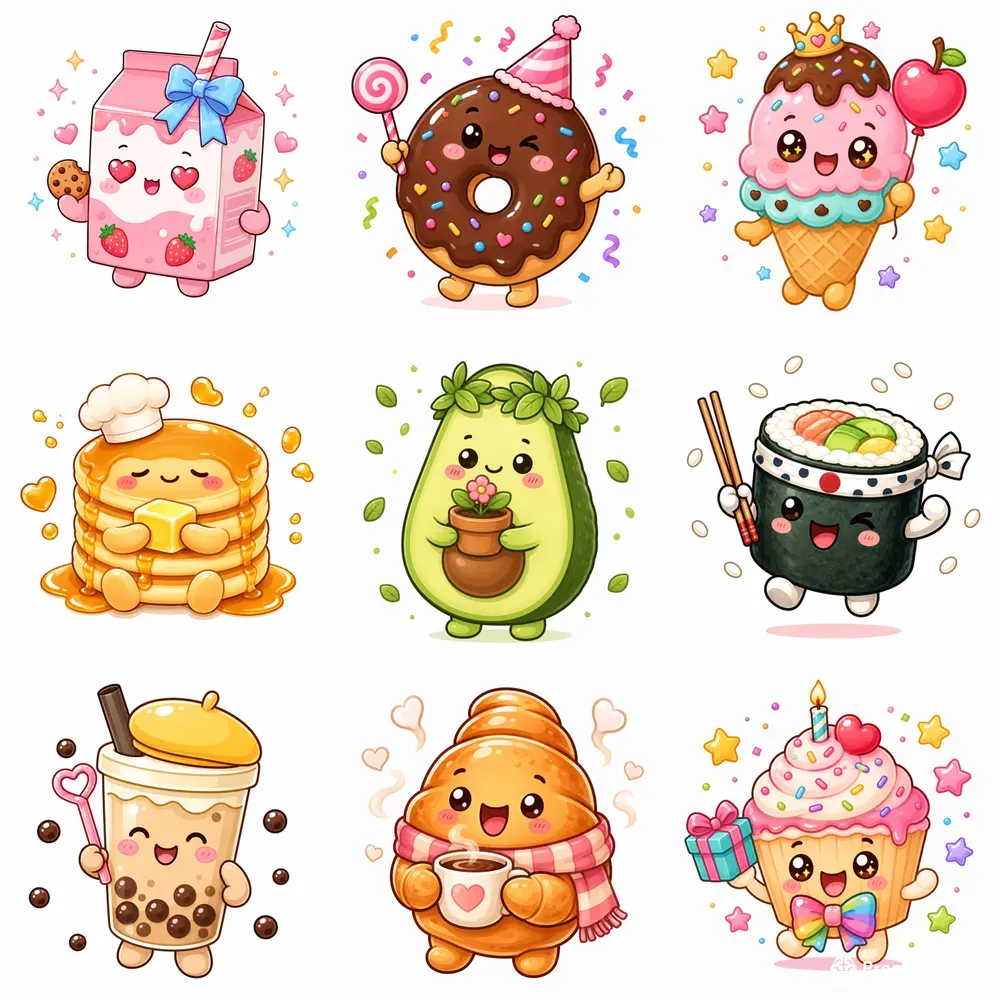 Kawaii Food Mascot Generator
