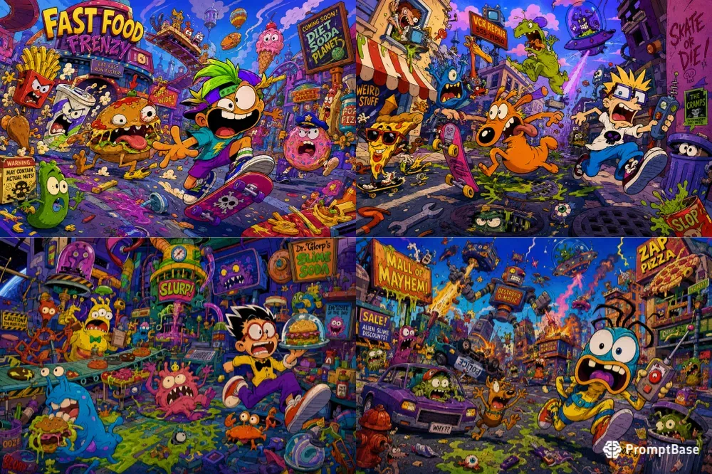Infinite 90s Cartoon Generator