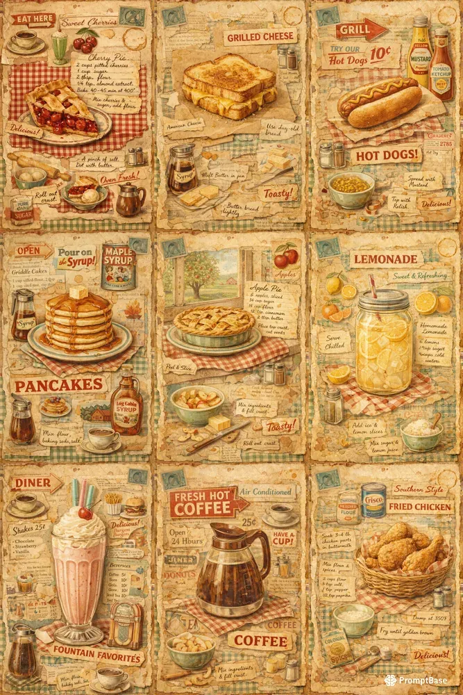 Vintage American Kitchen Junk Journals