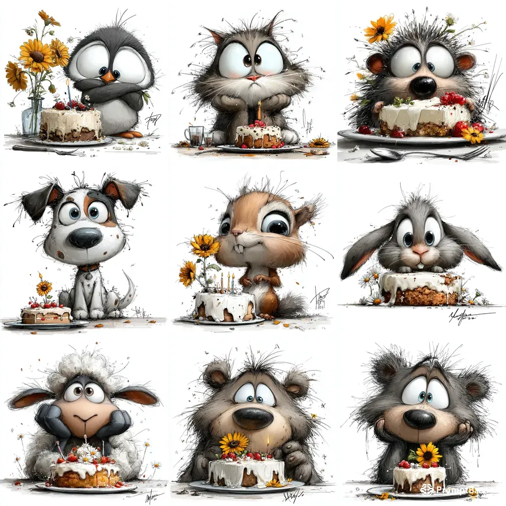 Cute Birthday Characters Packs