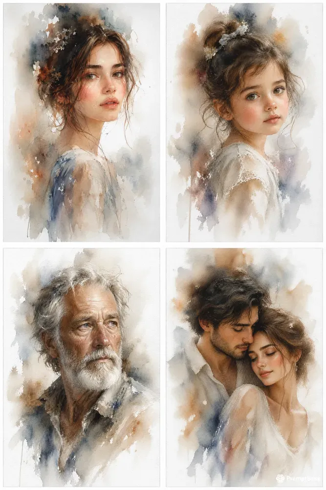 Fine Art Watercolor Portrait Creators