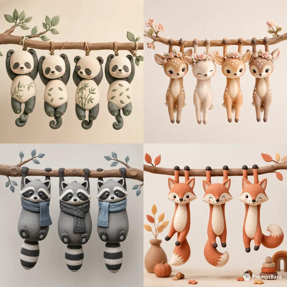 Cute Clay Hanging Animals