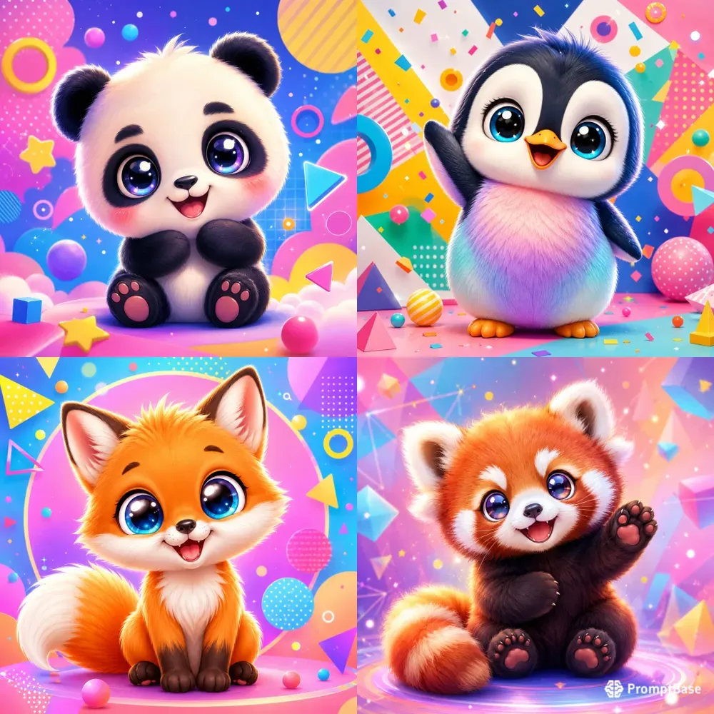Cute Pop Art Animals