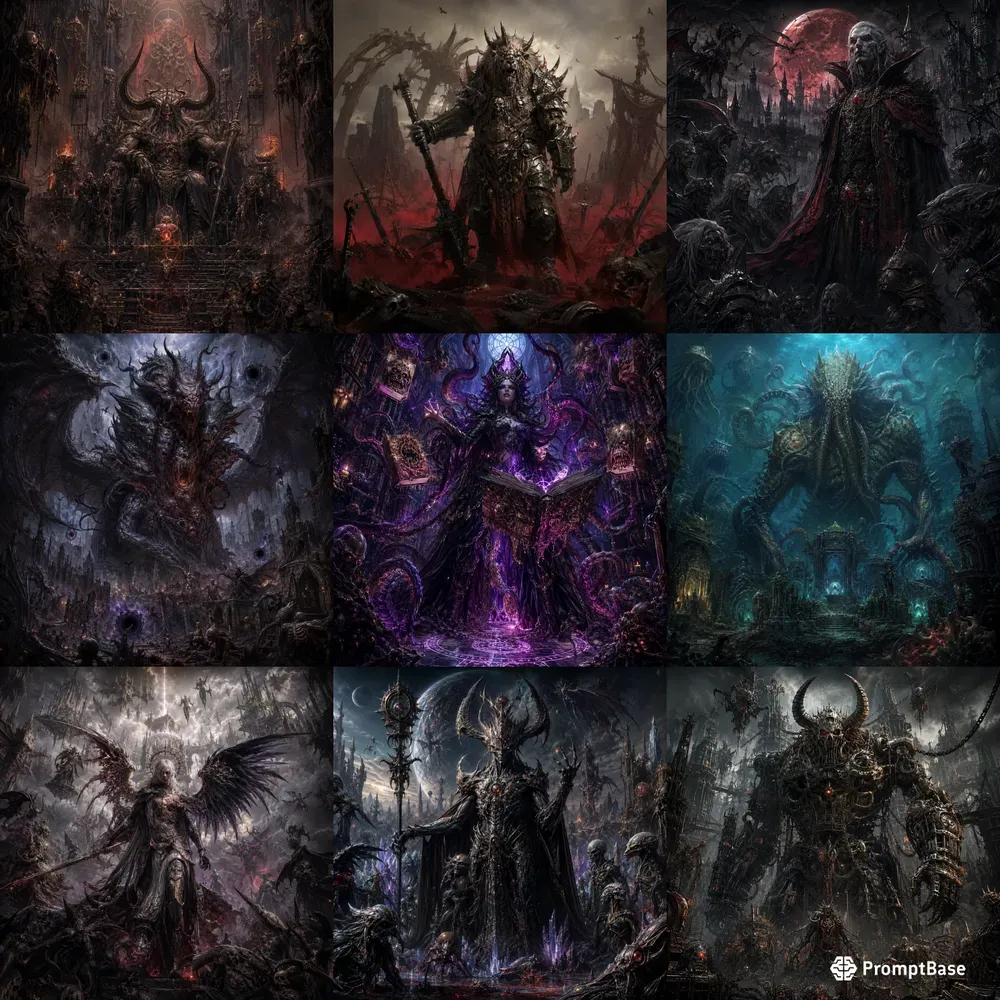 Dark Fantasy Monster Realms Art