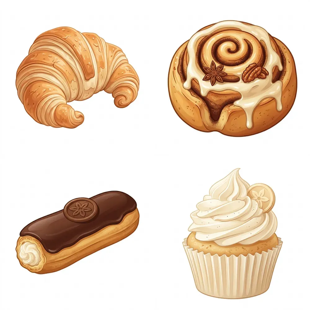 Artisan Pastry Clip Art Svg Packs