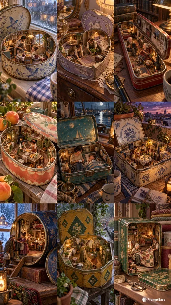 Little Folk Inside Vintage Tins