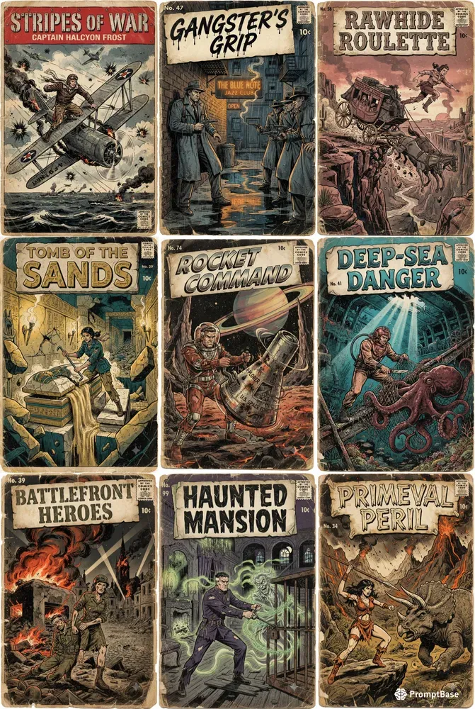Vintage Comic Book Covers