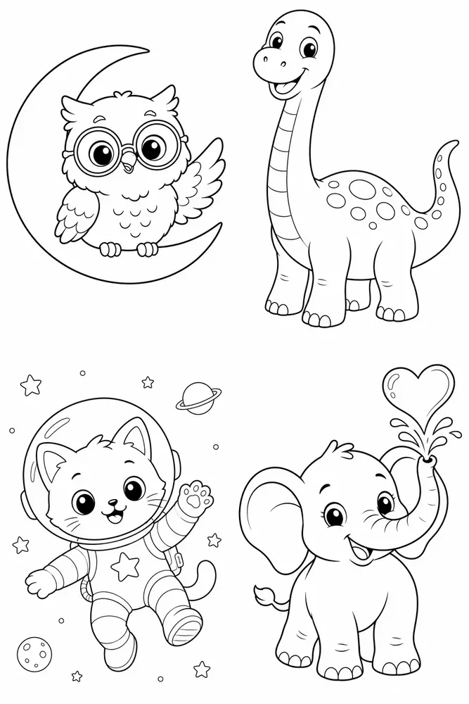 Simple Character Coloring Pages