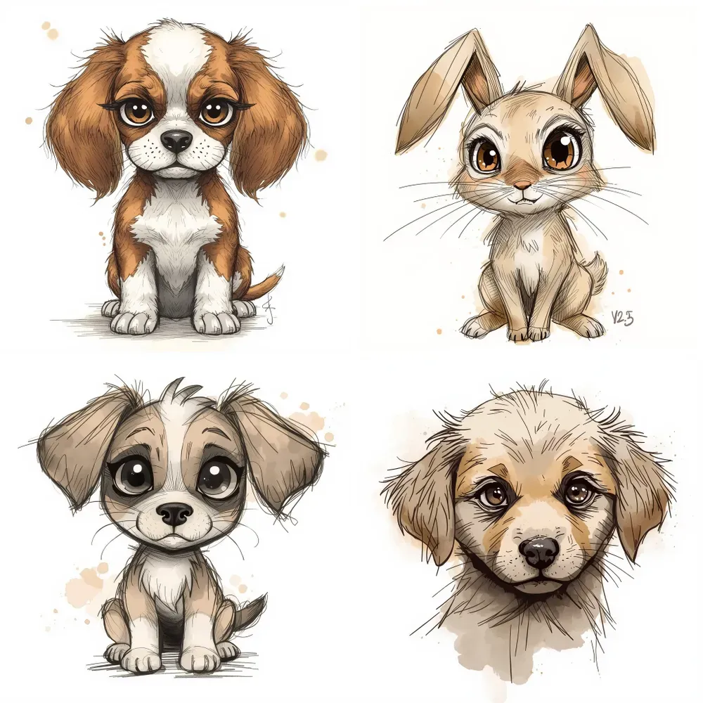 Muted Earthtone Artisan Sketches