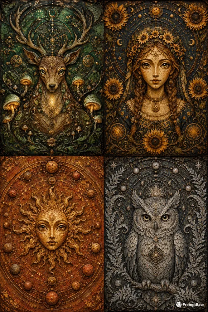 Folk Art Print Digital Asset Creators