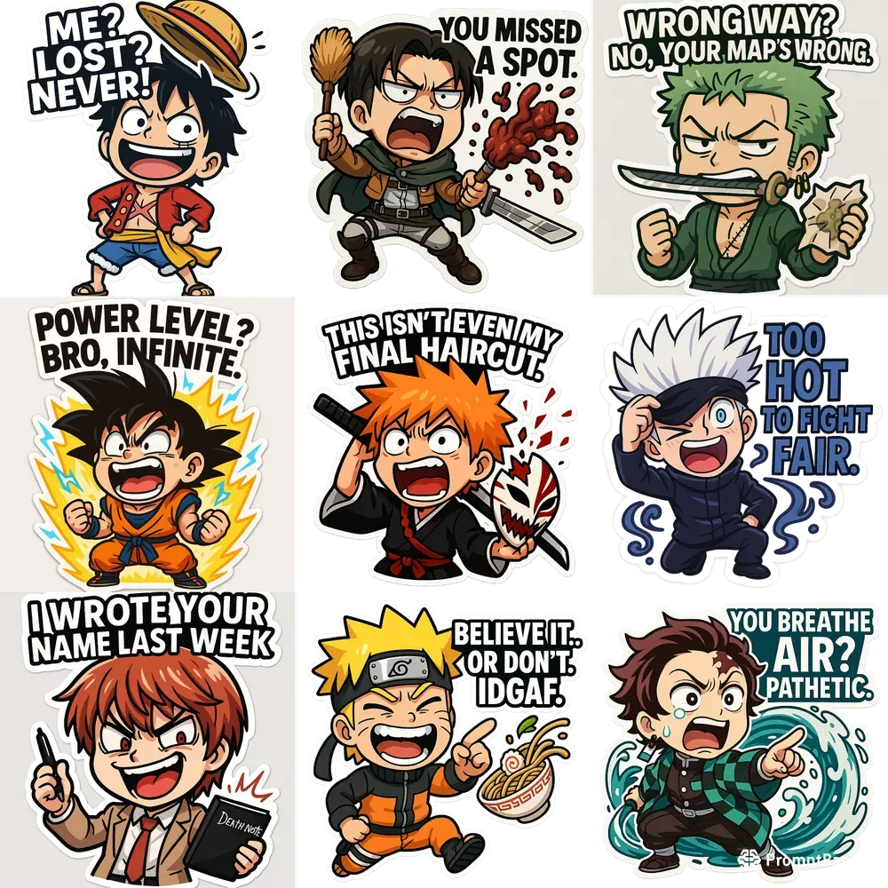 Funny Anime Stickers