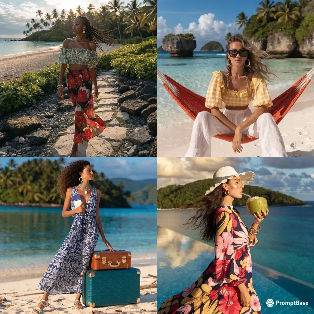 Luxury Summer Travel Influencer Portraits