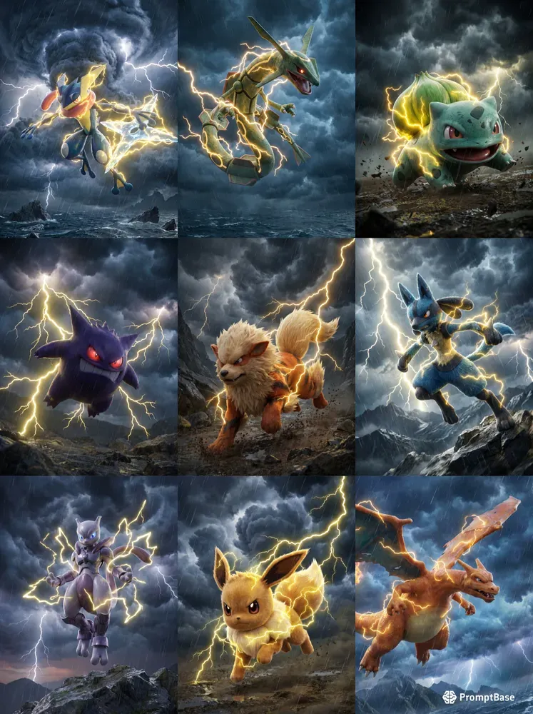 Dynamic Electric Anime 3D Renders