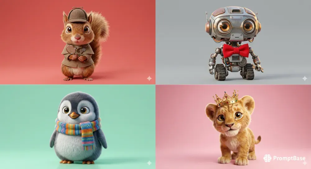 Ultrarealistic 3D Pixarstyle Characters