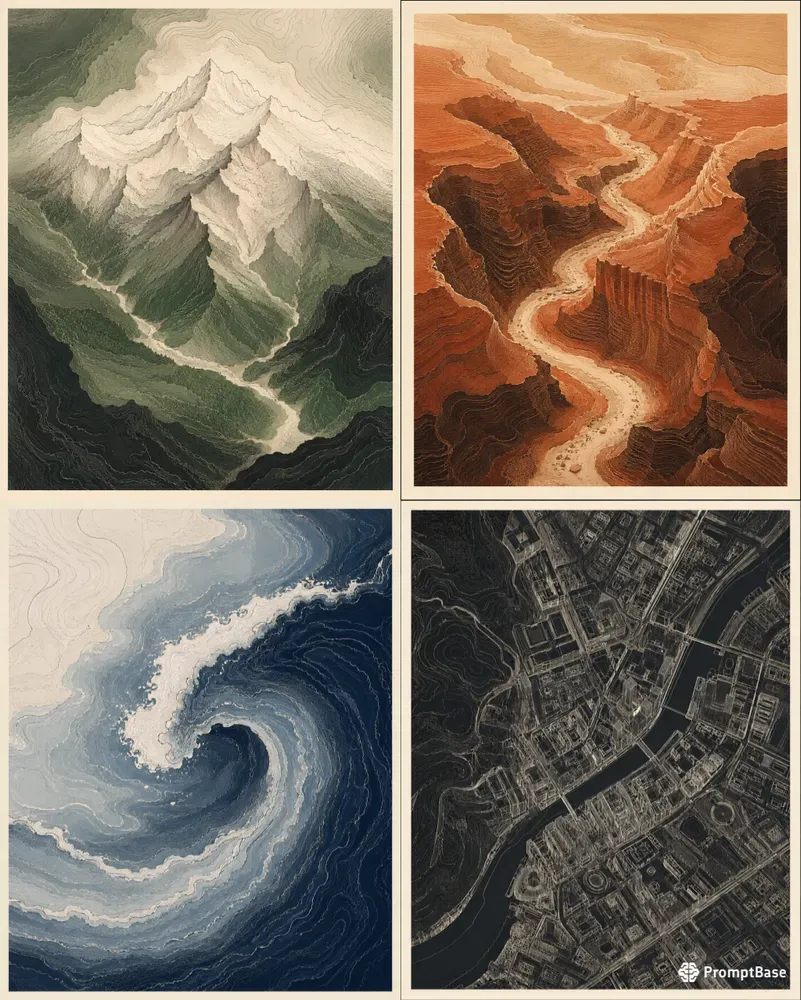 Topographic Contour Art Generator